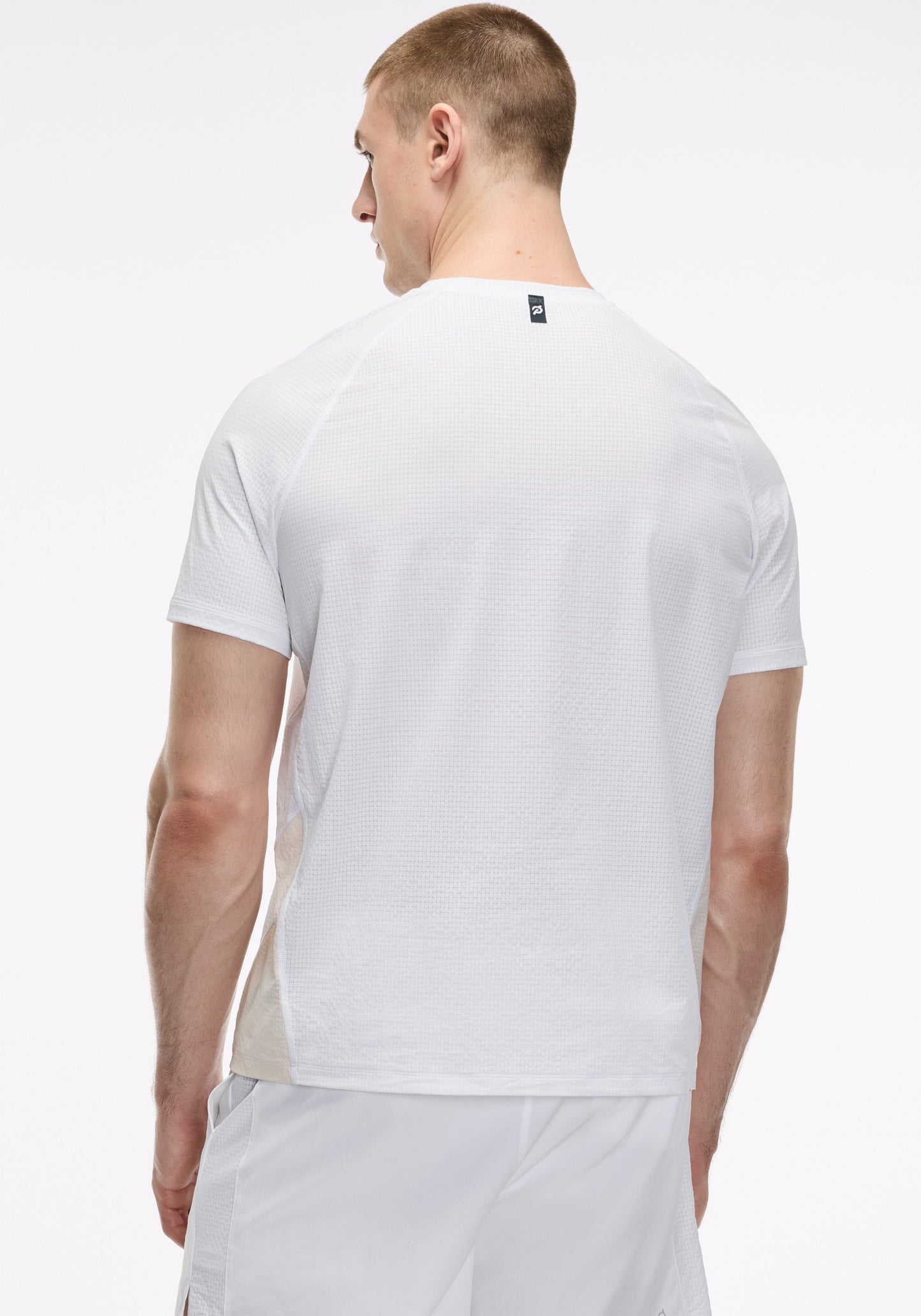 Grid Jacquard Colorblock Short Sleeve