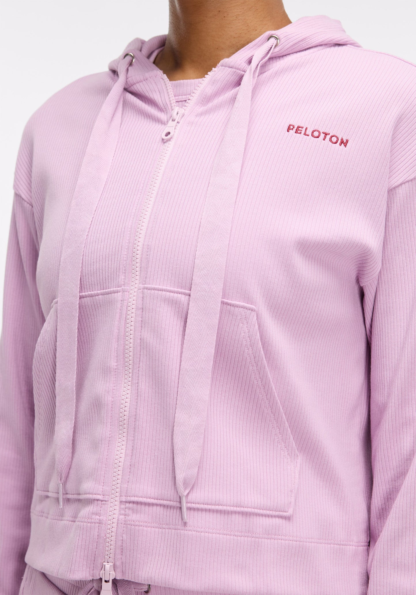 Rib Crop Hoodie